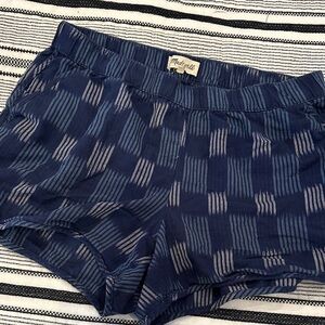 Madewell Navy and White elastic Waist Women's Shorts